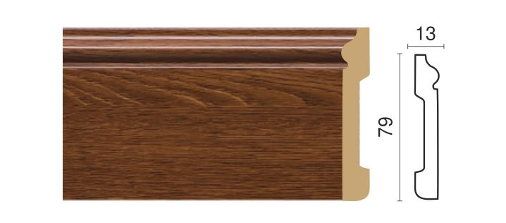 005-82 РАСПРОДАЖА Плинтус широкий (79*13*2400) (24) (снято с производства)