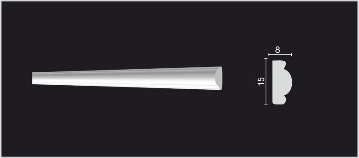 130A (DKZ M1) Молдинг 15*8*2000мм  /182