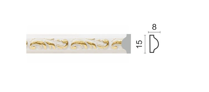 130G-60/Молдинг 15*8*2400 мм  (80)