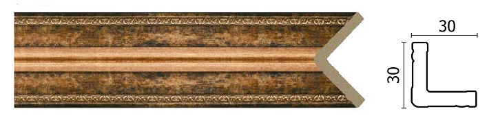 143-767/ (Дыхание востока 2) Темно-коричневый/ Угол 30*30*2400 (42)
