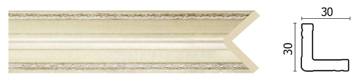 143-937/ (Дыхание востока 1) Светлое серебро/ Угол 30*30*2400 (42)
