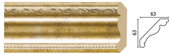 146-553/Карниз широкий (63*63*2400мм)/18