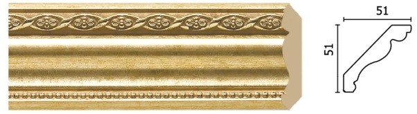 155-933 Карниз малый 51*51*2400/24