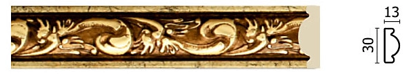 157-552/ (Дыхание востока 1) Червонное золото/ Молдинг (30*13*2400)/42