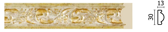 157-553/ (Дыхание востока 1) Светлое золото/ Молдинг (30*13*2400)/42