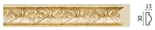 157-933/ (Дыхание востока 1) Темное серебро/ Молдинг (30*13*2400)/42