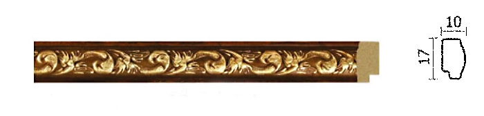 158-1084 Молдинг с пазом (17*10*2400)/56