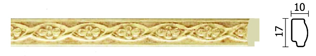 158-933/ (Дыхание востока 1) Темное серебро/ Молдинг (17*10*2400)/56
