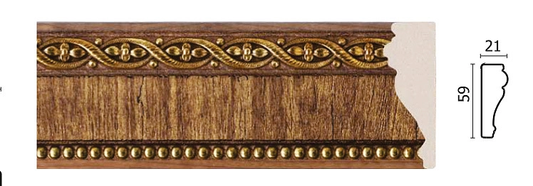 161-3/ (Султан) Дубовый/ Молдинг (60*20*2400 мм)/18