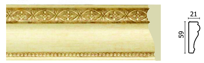 161-933/ (Дыхание востока 1) Темное серебро/ Молдинг (59*21*2400)/18