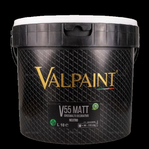 V55 Matt Neutro (10л) (База В) декоративная гидроэмаль для внутренних работ с матовым эффектом