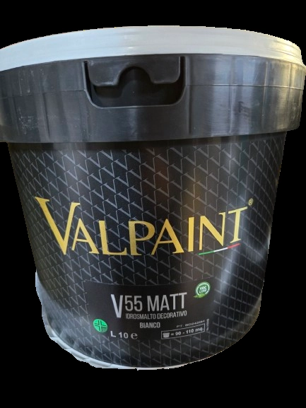 V55 Matt Bianco (10л) (База А) декоративная гидроэмаль для внутренних работ с матовым эффектом
