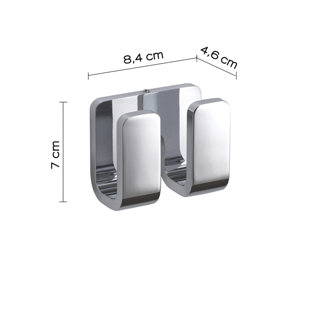 Крючок двойной Gedy Outline, хром (3228-13)