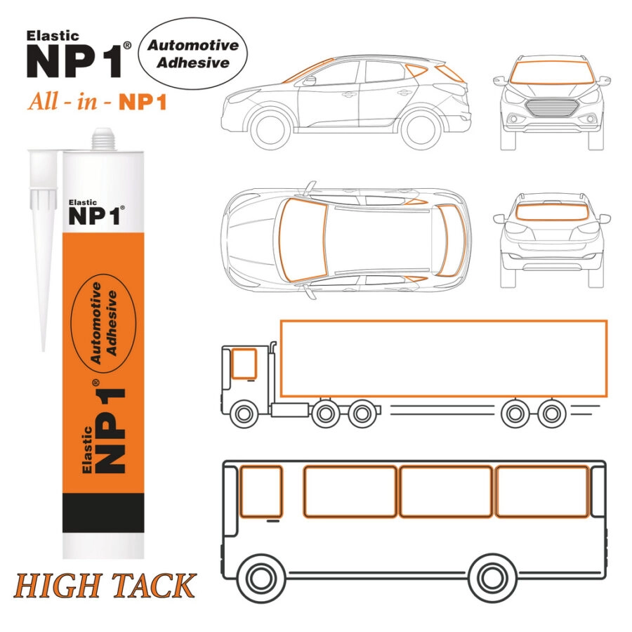 Конструкционный клей NP1 290мл. Белый мс-полимерный automotive (25шт)