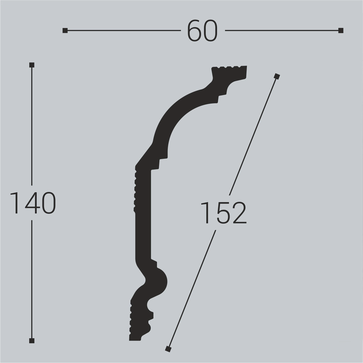 К2 FLEX 1m 140*60*1000мм Bello Deco