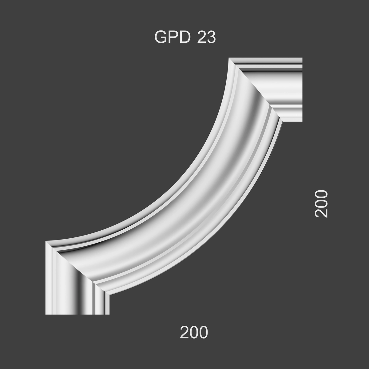 Угол GPD-23 внутренний (200*200*18мм) 2шт