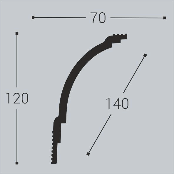 К18 FLEX 1m  120*70*1000мм  Bello Deco