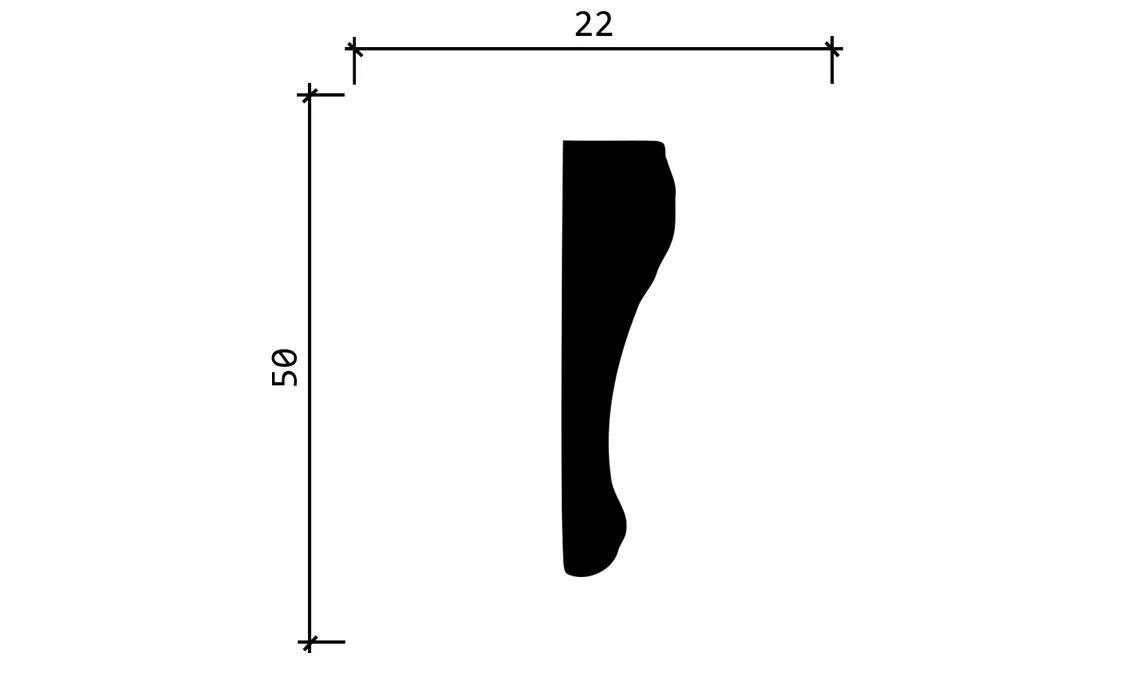 Акция 151A (М23,DKZ 151A) Молдинг 50*22*2000мм(32шт)