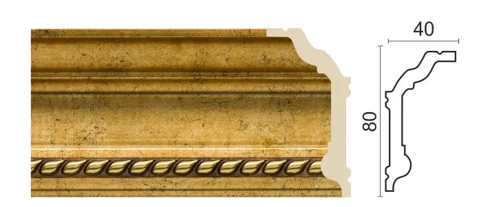 502-552/1 Карниз 80*40*2400мм/19