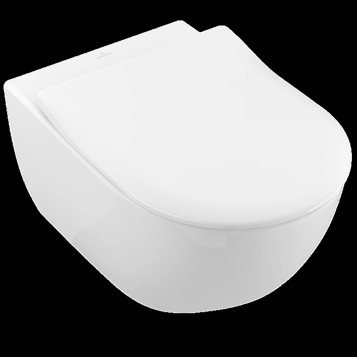 Унитаз подвесной Villeroy & Boch Subway 2.0 Rimless, 370x560 мм, белый + сиденье Villeroy & Boch Slim