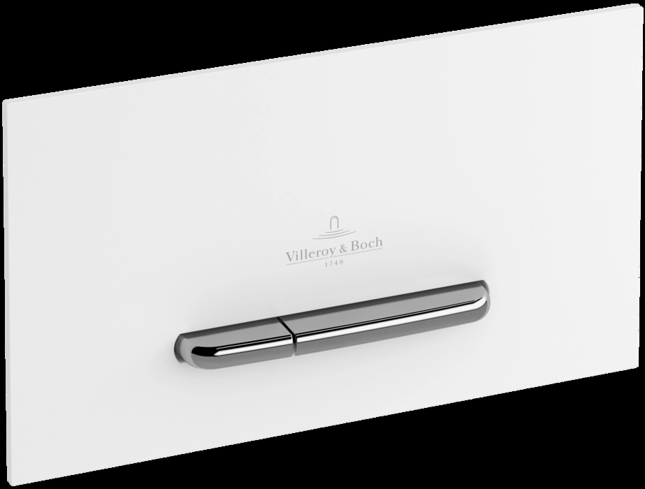 Кнопка для инсталляции Villeroy & Boch ViConnect E300, 260x150 мм, хром/белая