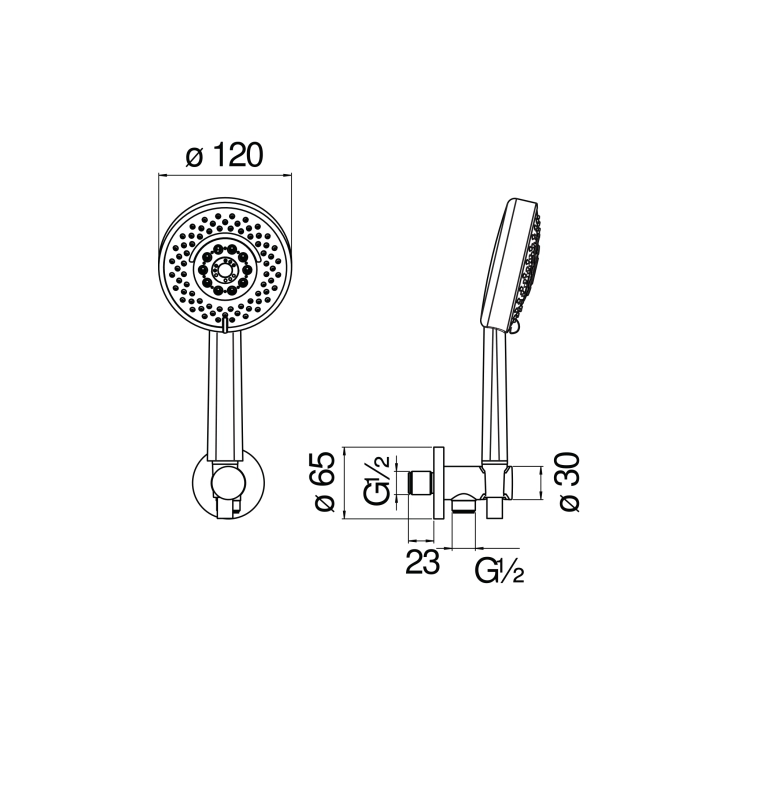 Душевой гарнитур Nobili AD146/47FLP, Diamond Smoke PVD