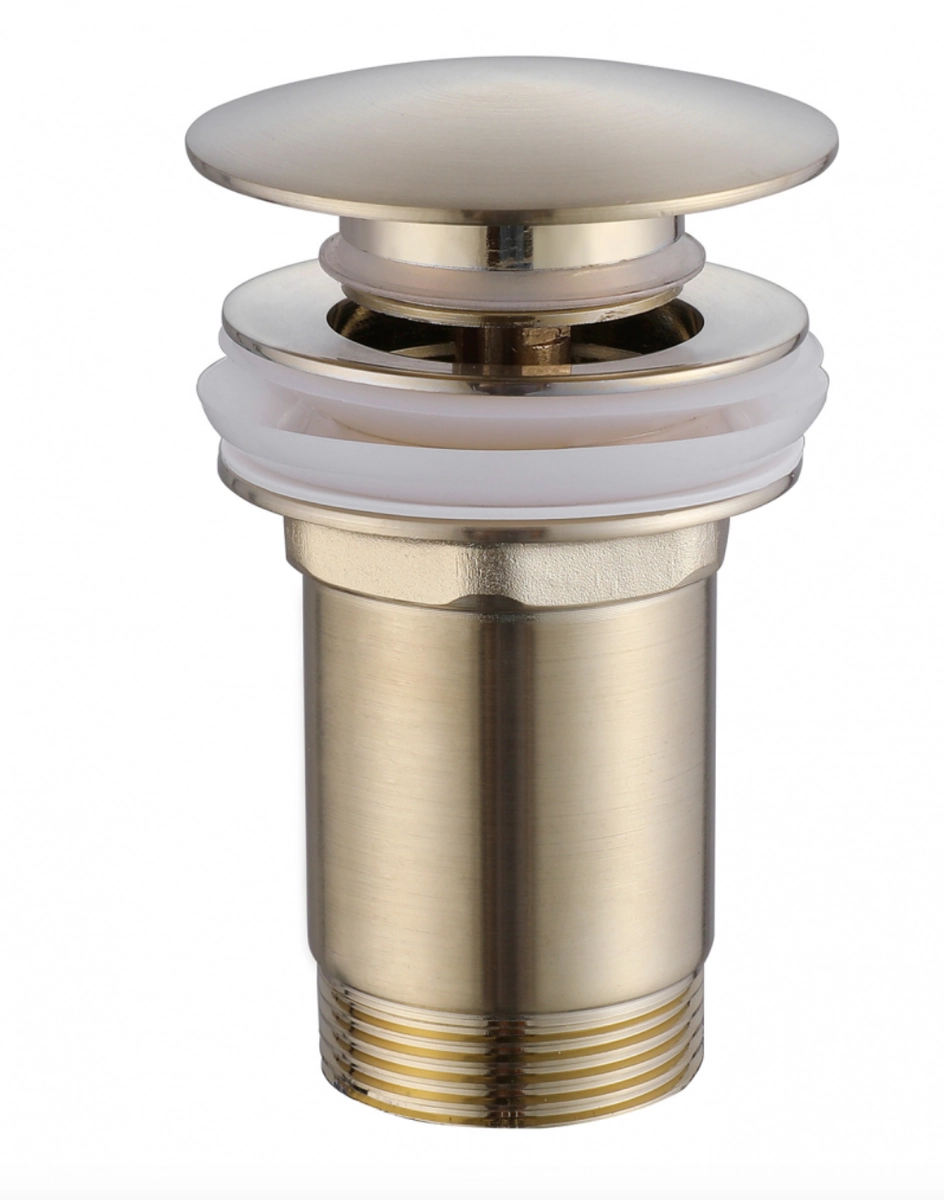 Донный клапан ABBER AF0010G с переливом, золото матовое