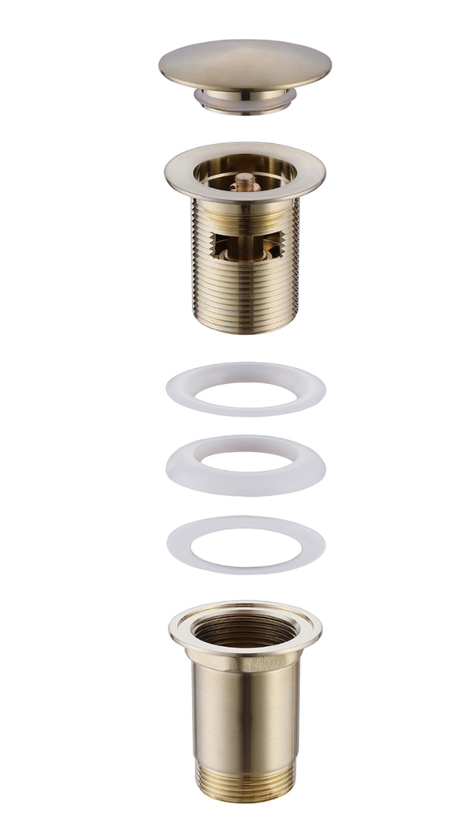 Донный клапан ABBER AF0010G с переливом, золото матовое