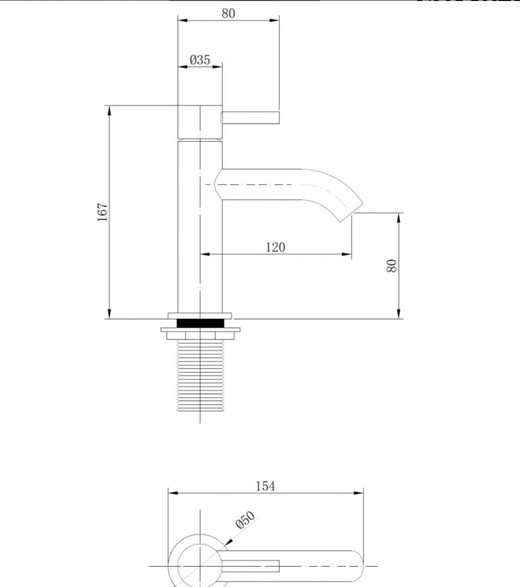 Смеситель ABBER Wasser Kreis AF8110NG для раковины, никель