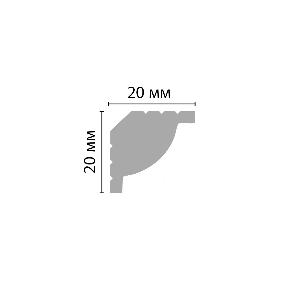 D132/88 (DD38) плинтус ДМ (20*20*2000)