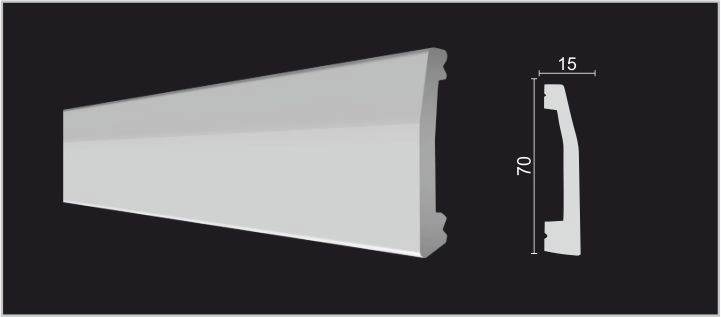DD125 (П11,DKZ DF07) плинтус широкий 70*15*2000мм  /24