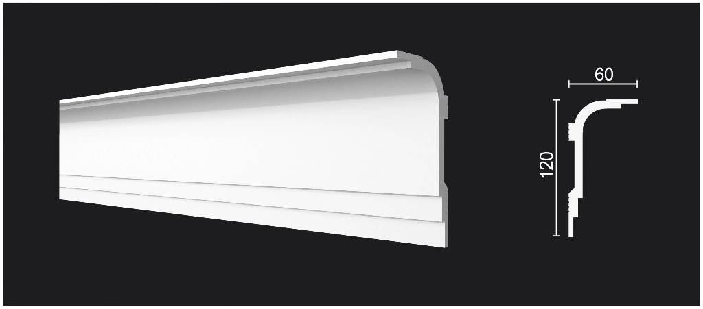 DD516 карниз 120*60мм*2000мм /10