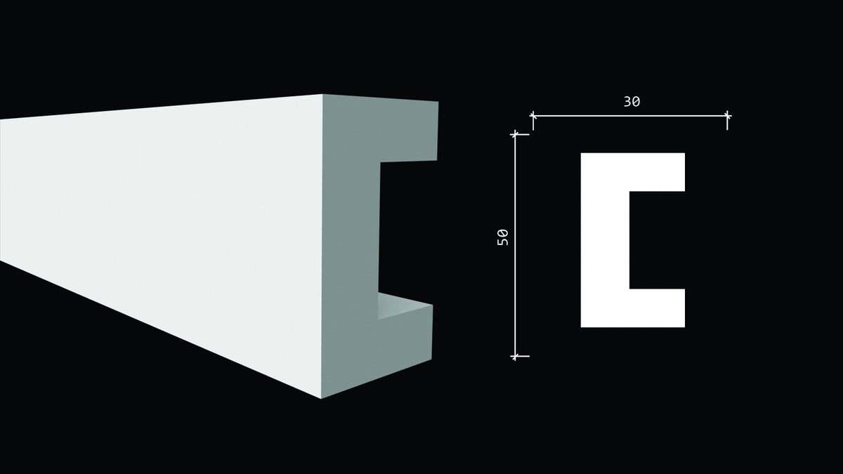 DD613 Молдинг 50*30*2000мм  /(18)16