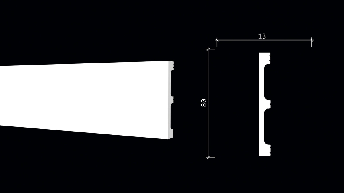 DD708 (DKZ E80, П9) Плинтус (80*13*2000мм) /24