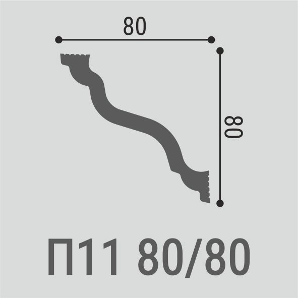 П11 80/80 Плинтус потолочный Де-Багет  (38 шт)