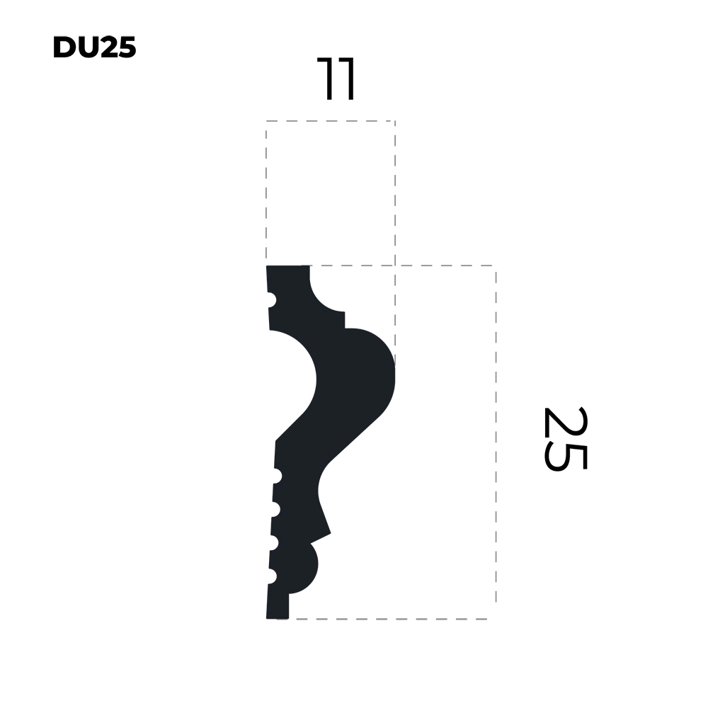 DKZ DU25 (М26) 25мм*11мм молдинг 120шт