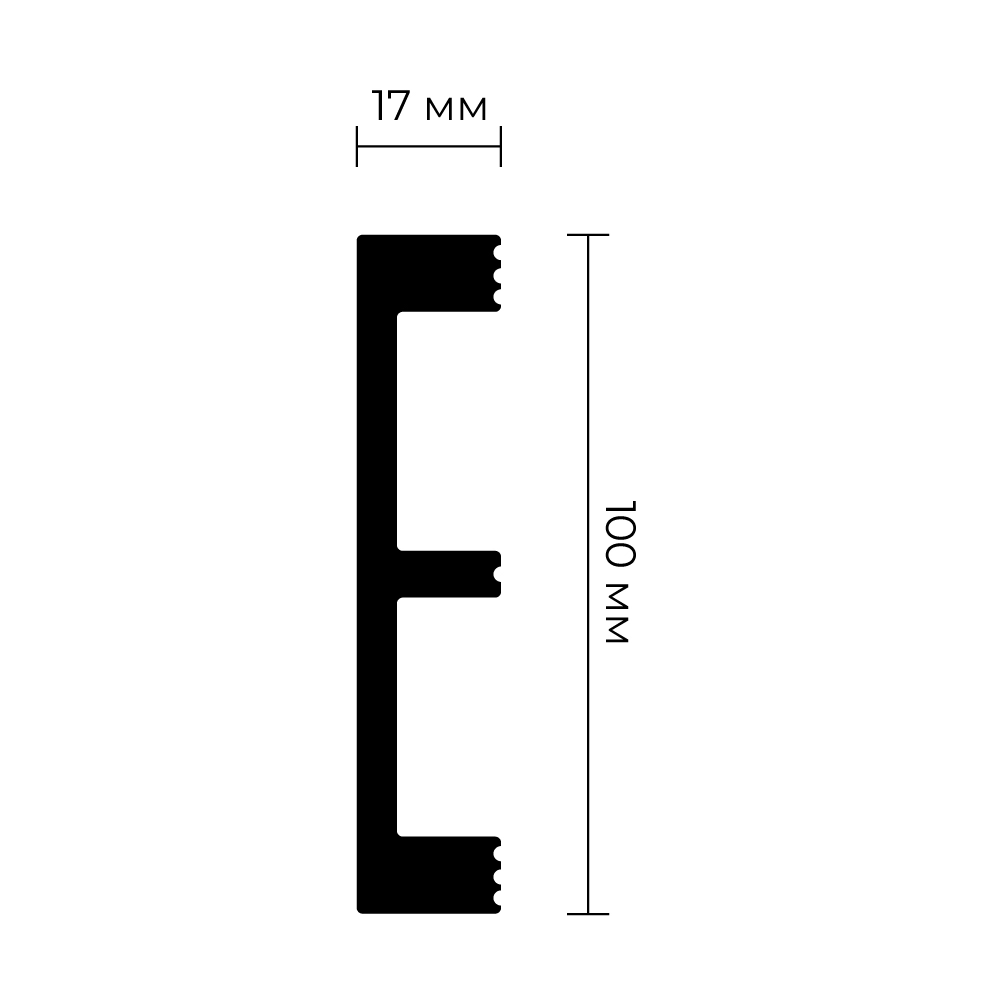 DKZ E100 (2м)(DD709) 100мм*17мм плинтус 10шт