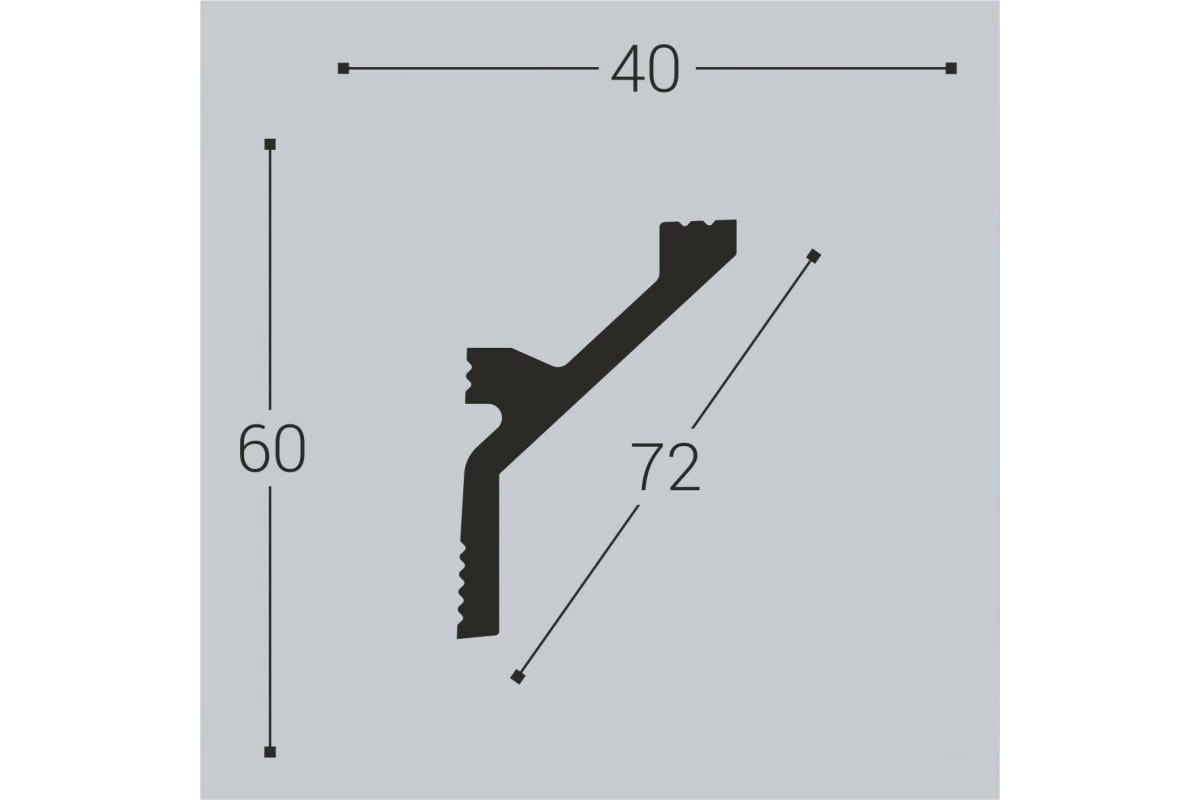 К12 Карниз XPS (60x40) (20 шт) Bello Deco