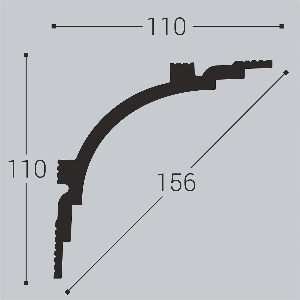 К14 Карниз XPS (110х110) (7 шт.) Bello Deco