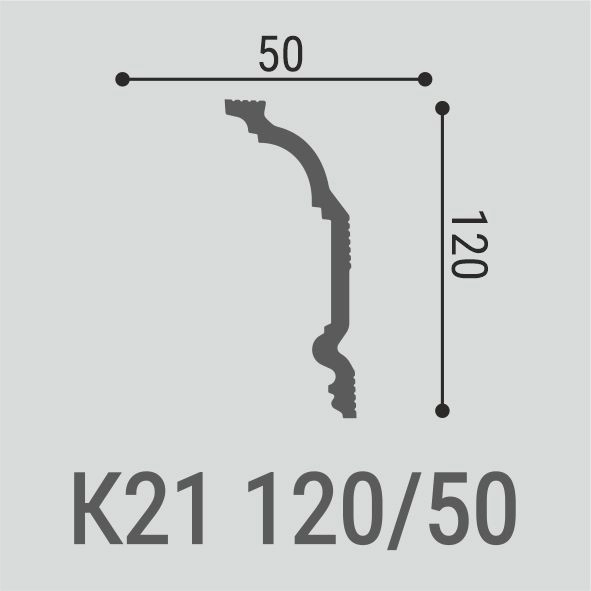 К21 Карниз XPS (120х50)  (10 шт)  Bello Deco