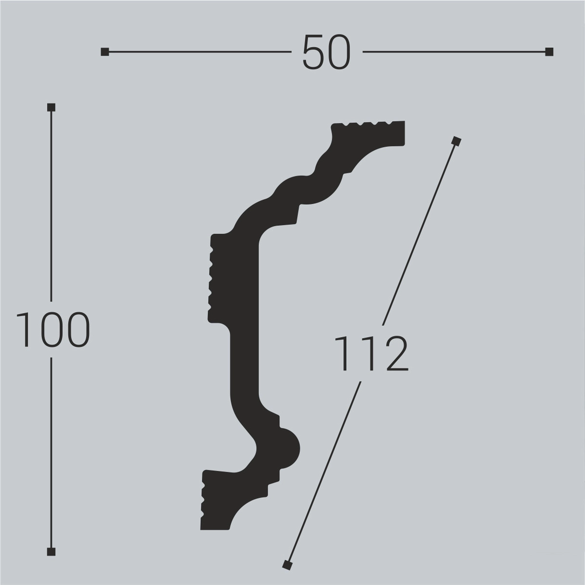К4 Карниз XPS (100x50) (10 шт) Bello Deco
