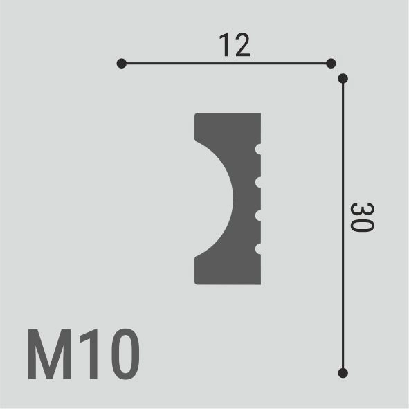 М10 Молдинг XPS POLYMER Де-Багет (30*12) (32шт)