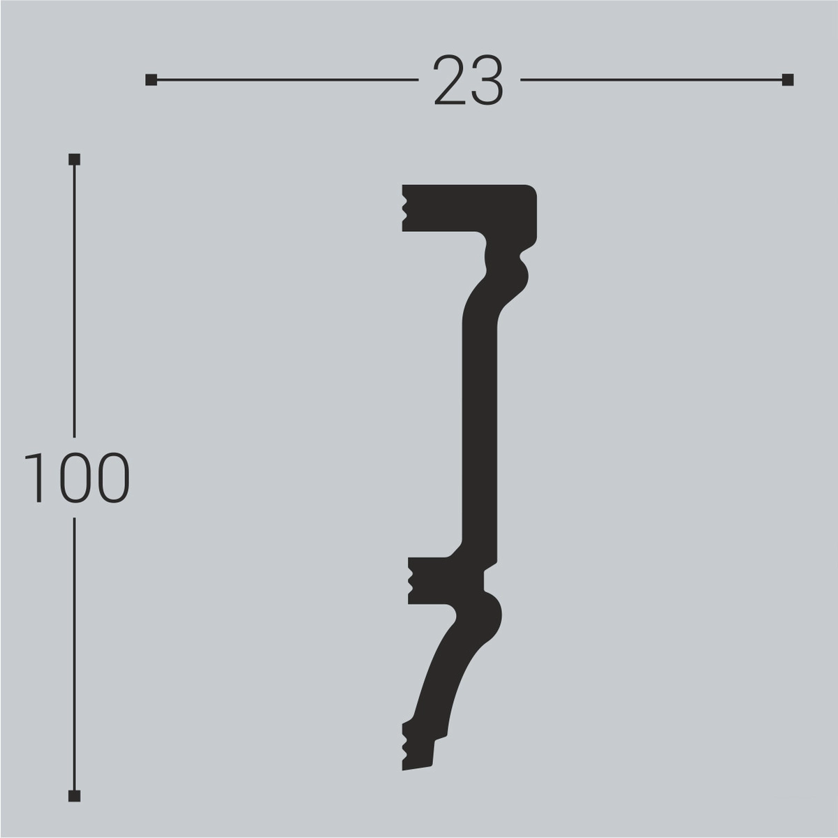 М13 Молдинг XPS  (100x23) (16 шт, 11шт)  Bello Deco