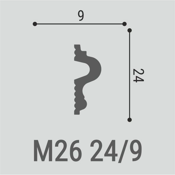 М26 Молдинг XPS  (24x9) (85 шт) (70шт) Bello Deco