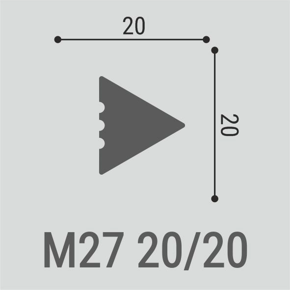 М27 Молдинг XPS  (20x20) (55 шт) Bello Deco