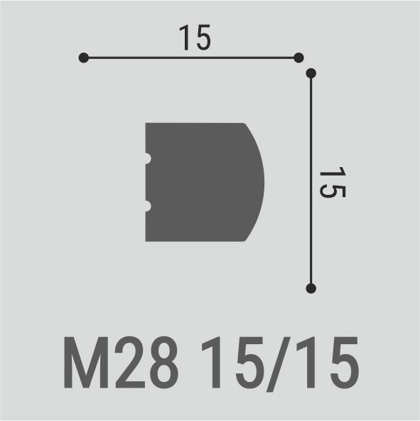 М28 Молдинг XPS  (15x15) (46 шт) Bello Deco