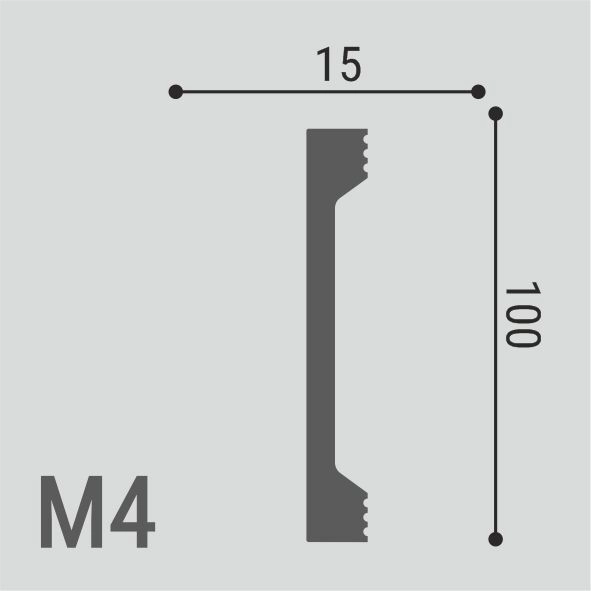 М4 (DD709) Молдинг XPS POLYMER Де-Багет  (100*15) (14шт)