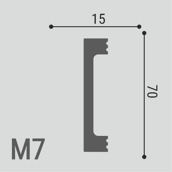 М7 Молдинг XPS POLYMER Де-Багет (DD33)  (70*15) (18шт)