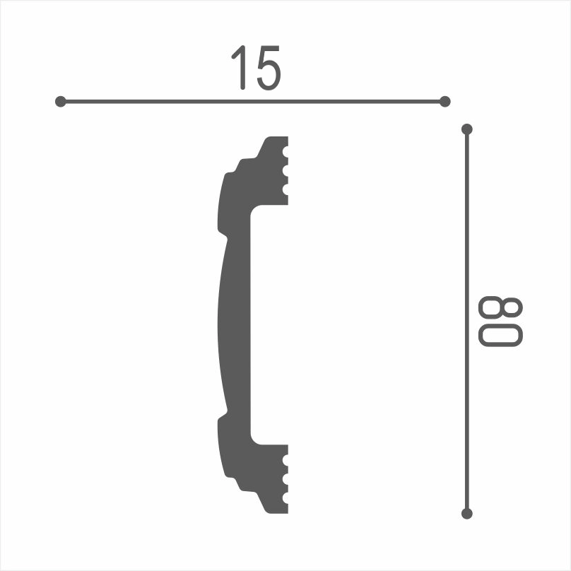 М80 Молдинг XPS POLYMER Де-Багет (80*15мм) (19шт)