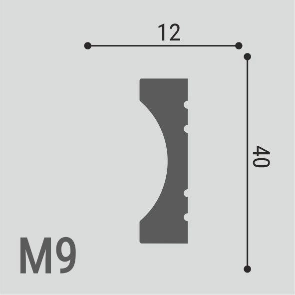 М9 Молдинг XPS POLYMER Де-Багет (40*12) (24шт)